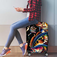 Peacock Bass Fishing Luggage Cover Waves Art