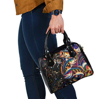 Peacock Bass Fishing Shoulder Handbag Waves Art