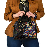 Peacock Bass Fishing Shoulder Handbag Waves Art