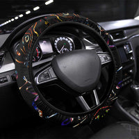 Peacock Bass Fishing Steering Wheel Cover Waves Art