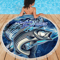 Striped Bass Fishing Beach Blanket Ocean Waves