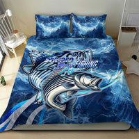 Striped Bass Fishing Bedding Set Ocean Waves