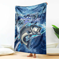Striped Bass Fishing Blanket Ocean Waves