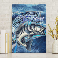 Striped Bass Fishing Canvas Wall Art Ocean Waves