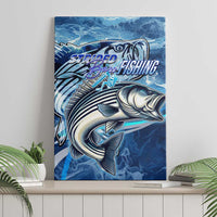 Striped Bass Fishing Canvas Wall Art Ocean Waves