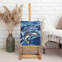 Striped Bass Fishing Canvas Wall Art Ocean Waves