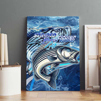 Striped Bass Fishing Canvas Wall Art Ocean Waves