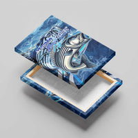 Striped Bass Fishing Canvas Wall Art Ocean Waves