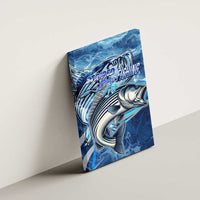 Striped Bass Fishing Canvas Wall Art Ocean Waves