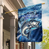 Striped Bass Fishing Garden Flag Ocean Waves