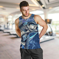 Striped Bass Fishing Men Tank Top Ocean Waves