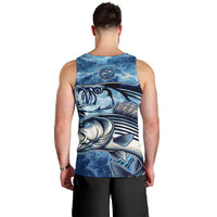 Striped Bass Fishing Men Tank Top Ocean Waves