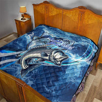 Striped Bass Fishing Quilt Ocean Waves