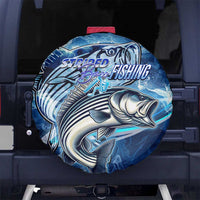 Striped Bass Fishing Spare Tire Cover Ocean Waves