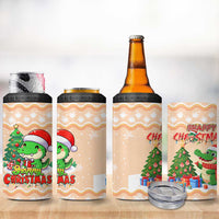 Crocodile Snappy Christmas 4 in 1 Can Cooler Tumbler Cute Alligator Holiday Tree Cartoon Design - Wonder Print Shop