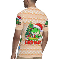 Crocodile Snappy Christmas Rugby Jersey Cute Alligator Holiday Tree Cartoon Design - Wonder Print Shop