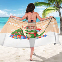 Crocodile Snappy Christmas Sarong Cute Alligator Holiday Tree Cartoon Design - Wonder Print Shop