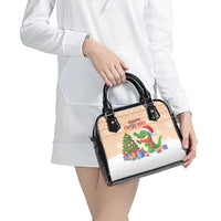 Crocodile Snappy Christmas Shoulder Handbag Cute Alligator Holiday Tree Cartoon Design - Wonder Print Shop