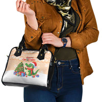 Crocodile Snappy Christmas Shoulder Handbag Cute Alligator Holiday Tree Cartoon Design - Wonder Print Shop