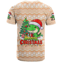 Crocodile Snappy Christmas T Shirt Cute Alligator Holiday Tree Cartoon Design - Wonder Print Shop