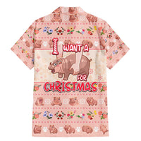 Moodeng Christmas Family Matching Mermaid Dress and Hawaiian Shirt Cute Hippo Holiday with Pastel Floral Festive Vibes - Wonder Print Shop