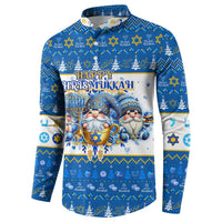 Happy Chrismukkah Button Sweatshirt Gnome Funny Hanukkah Christmas Mashup - Wonder Print Shop