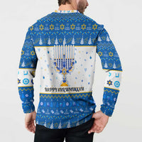 Happy Chrismukkah Button Sweatshirt Gnome Funny Hanukkah Christmas Mashup - Wonder Print Shop