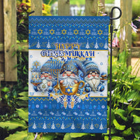Happy Chrismukkah Garden Flag Gnome Funny Hanukkah Christmas Mashup - Wonder Print Shop