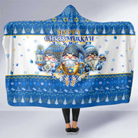 Happy Chrismukkah Hooded Blanket Gnome Funny Hanukkah Christmas Mashup - Wonder Print Shop