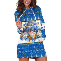 Happy Chrismukkah Hoodie Dress Gnome Funny Hanukkah Christmas Mashup - Wonder Print Shop