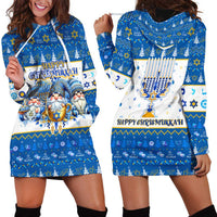 Happy Chrismukkah Hoodie Dress Gnome Funny Hanukkah Christmas Mashup - Wonder Print Shop