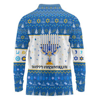 Happy Chrismukkah Long Sleeve Polo Shirt Gnome Funny Hanukkah Christmas Mashup - Wonder Print Shop