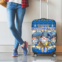 Happy Chrismukkah Luggage Cover Gnome Funny Hanukkah Christmas Mashup - Wonder Print Shop