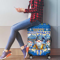Happy Chrismukkah Luggage Cover Gnome Funny Hanukkah Christmas Mashup - Wonder Print Shop