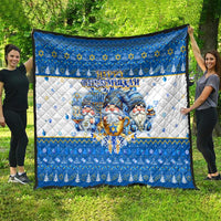 Happy Chrismukkah Quilt Gnome Funny Hanukkah Christmas Mashup - Wonder Print Shop