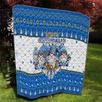 Happy Chrismukkah Quilt Gnome Funny Hanukkah Christmas Mashup - Wonder Print Shop