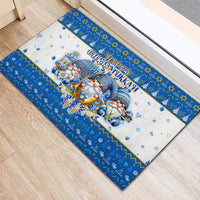 Happy Chrismukkah Rubber Doormat Gnome Funny Hanukkah Christmas Mashup - Wonder Print Shop