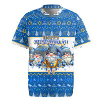 Happy Chrismukkah Rugby Jersey Gnome Funny Hanukkah Christmas Mashup - Wonder Print Shop