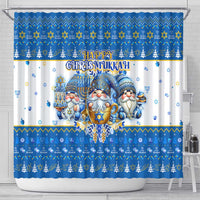 Happy Chrismukkah Shower Curtain Gnome Funny Hanukkah Christmas Mashup - Wonder Print Shop