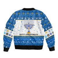 Happy Chrismukkah Sleeve Zip Bomber Jacket Gnome Funny Hanukkah Christmas Mashup - Wonder Print Shop