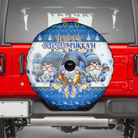 Happy Chrismukkah Spare Tire Cover Gnome Funny Hanukkah Christmas Mashup - Wonder Print Shop