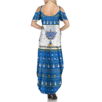 Happy Chrismukkah Summer Maxi Dress Gnome Funny Hanukkah Christmas Mashup - Wonder Print Shop