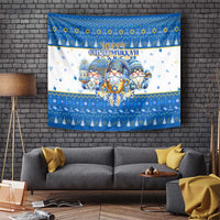 Happy Chrismukkah Tapestry Gnome Funny Hanukkah Christmas Mashup - Wonder Print Shop