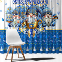 Happy Chrismukkah Window Curtain Gnome Funny Hanukkah Christmas Mashup - Wonder Print Shop