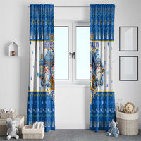 Happy Chrismukkah Window Curtain Gnome Funny Hanukkah Christmas Mashup - Wonder Print Shop