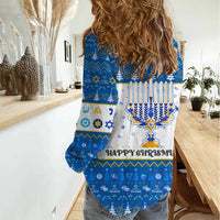 Happy Chrismukkah Women Casual Shirt Gnome Funny Hanukkah Christmas Mashup - Wonder Print Shop