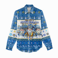 Happy Chrismukkah Women Casual Shirt Gnome Funny Hanukkah Christmas Mashup - Wonder Print Shop