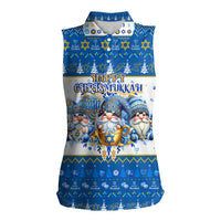 Happy Chrismukkah Women Sleeveless Polo Shirt Gnome Funny Hanukkah Christmas Mashup - Wonder Print Shop