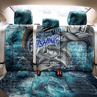 Striped Bass Fishing Back Car Seat Cover Bold Ocean Angler Design - Wonder Print Shop