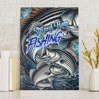 Striped Bass Fishing Canvas Wall Art Bold Ocean Angler Design - Wonder Print Shop